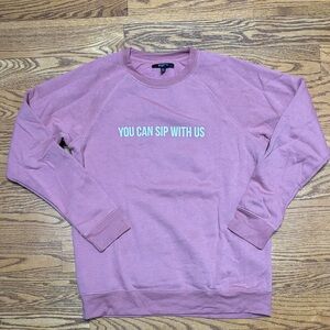 Brunette The Label Pink Crew Neck Sweater